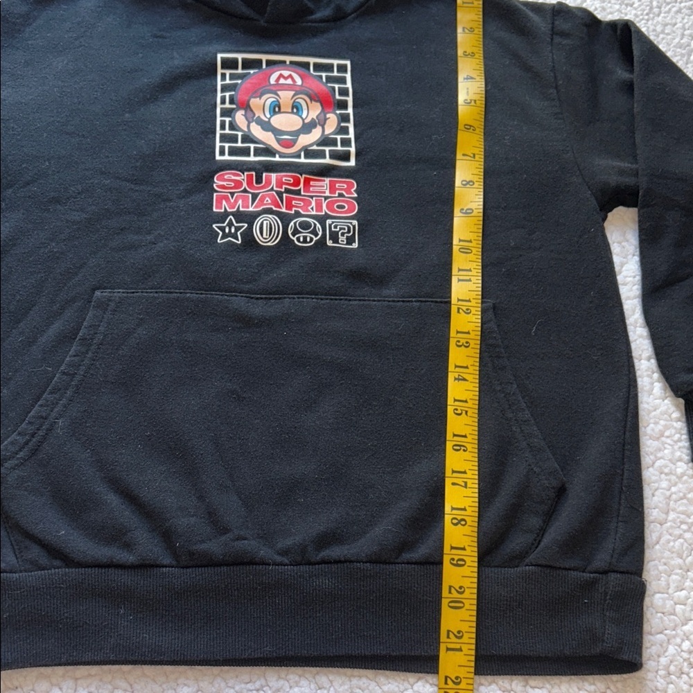 Nintendo Black Super Mario Kids Hoodie - Picture 5 of 7